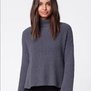 Kendall & Kylie Gray Turtleneck Flare Sleeves